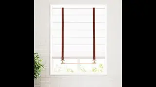 KARLLEO Luxury Roman Blinds Metal Leather Folding Blackout Blinds Lift Blinds