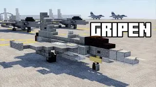 Minecraft JAS 39 Gripen Fighter Jet Tutorial