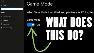 Что делает игровой режим в Windows?