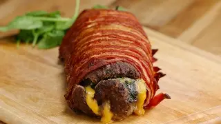 Bacon-Wrapped Burger Roll