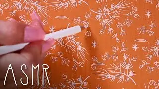 ASMR white pencil tracing (🎧 no talking | flower illustration tracing)