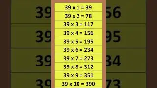 Table of 39