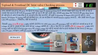 ie error water inlet problem topload & frontload washing machine dc inlet valve checking prosess