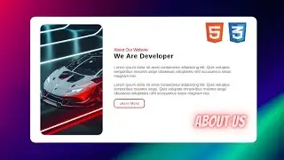 Create About Us Page Using HTML and CSS || Web Coder