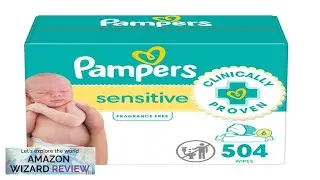 Pampers Sensitive Baby Wipes Water Based Hypoallergenic and Unscented 6 Flip-Top Packs Review