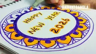Happy New Year 2026 Mandala Coloring for Beginners: Easy Tutorial! Part 2 @radiantramola 