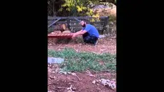Angry Friend Shows How to Break Wooden Boards with your Hand Part 1
