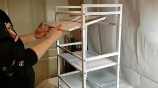 Ameriwood Home Marshall 3 Shelf Metal Rolling Utility Cart White