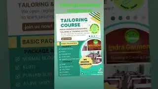 tailoring Course in JB #school  #tailoring #stiching #course #tailor