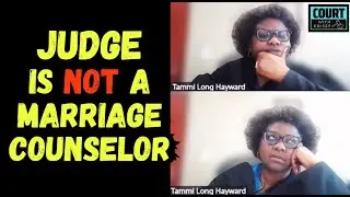 Judge Acts As Marriage Counselor * Future Ex-Wife Wants Back In House * Bond Modification Hearing