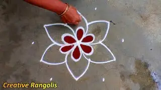 Margazhi madham flower kolam |Dhanurmasam muggulu| New year special kolam| Creative rangolis