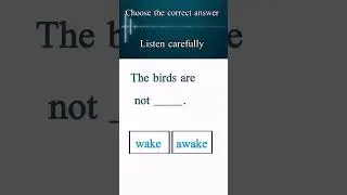 English listening. what do you hear wake or awake? #shorts