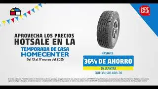 Hot Sale Homecenter: Hasta 36% de descuento en llantas
