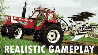 FARMING SIMULATOR 22 REALISTIC GAMEPLAY #15 ARATURA con FIAT 180 e ARATRO ERMO!!!