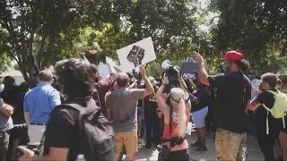 'Defund police' rally clash with All Lives Matter protesters in Lodi