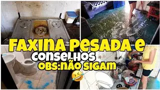 Casa bagunçada ao extremo/limpeza pesada/deixando tudo plim