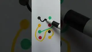 Сочетание одинаковых цветов.⚫🟡🔴🟢✨ #цвета #приятно #искусство #шорты
