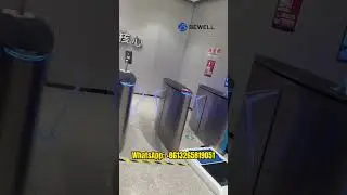 Bewell Automatic 304 Stainless Steel Wing Flap Barrier Gate Access Control Turnstiles#FlapBarrier