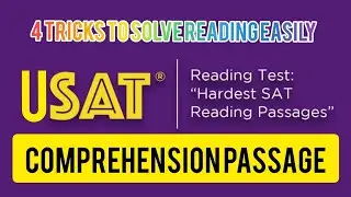 Comprehension Passage USAT SAT GAT LAT Tricks to solve them easily | GAT SAT Test Verbal Reasoning