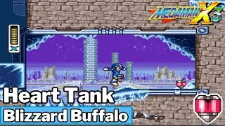 Megaman X3 - Blizzard Buffalo Heart Tank Location
