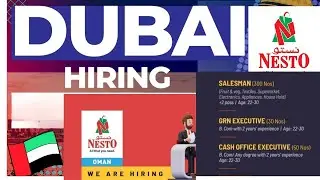 GULF Recruitment- HYPERMARKET CHAIN HIRING FOR GULF-WALK IN INTERVIEW - NESTO UAE Latest vaccancy