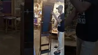wooden standing mirror