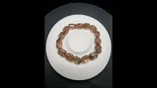 Gelang Batu Crystal Black Bronze Rutile Rutilate Quartz HQ Full Natural 9.3-11.3mm F1400