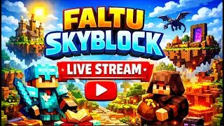 Playing hypixel like skyblock server for minecraft pe | Faltu Skyblock | Live