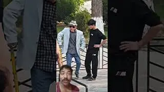 Old Man vs Strong Guy 🤯 Unexpected Handshake Reaction 😂 | Funny Shorts reels #shotrs