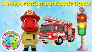🚗🚑 Magical Transportation and Traffic Lights | Educational Songs &ndash; Popotos Kids