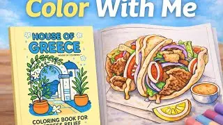 Color with me 🥙 🥗 House Of Greece Coloring Book by Gregory Long using Ohuhu markers