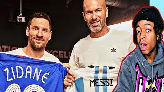 American REACTS to WHEN ZINEDINE ZIDANE MET LIONEL MESSI