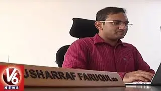 GHMC IAS Officer Musharraf Farooqi Rides Bicycle To Curb Vehicular Pollution In Hyderabad | V6 News