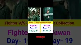 Fighter V/S Jawan India Net Collection Day=19 | #fighter #jawan #shahrukh #hrithikroshan #shorts