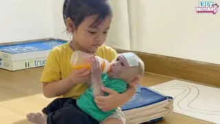 Little Lily finds comfort in her sister&rsquo;s arms when she&rsquo;s sick | Lily's story