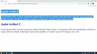 Tutorial CSS bahasa indonesia 2 :  Mengenal Properti dan Selektor Dasar CSS