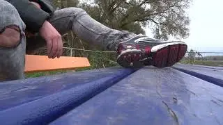 Changing shoes, from Dr Martens Jadon boots to Nike Air Max TN, with little stomping this time