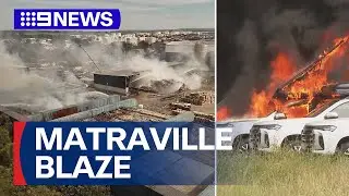 80 firefighters battled huge factory fire in Sydney&rsquo;s south-east | 9 News Australia