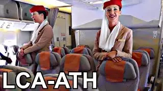 Emirates Boeing 777-300ER - First Flight LCA-ATH - GoPro Wing View - Full Flight - Takeoff/Landing