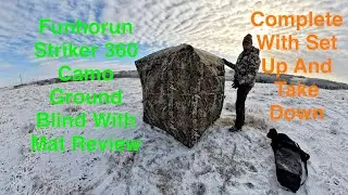 Funhorun Striker 360 Elite Camo Ground Blind With Mat Review - Set Up And Take Down