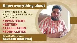 How to Open Hotel & Homestay & PG Business In Vrindavan I Investment I Calculation I Returns