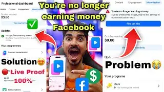 You&rsquo;re no longer earning money facebook 🤔 Your profile lost access to some monetization tools