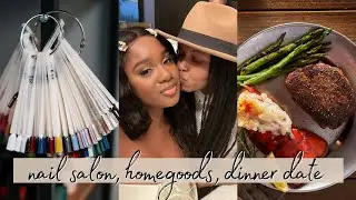 vlog: date night, nail salon, homegoods