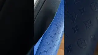 Louis Vuitton Embossed Leather Blue | LV leather for crafting