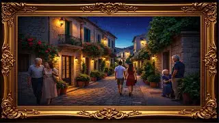 There&rsquo;s a Hidden Message in This Village Night Scene | Frame tv Art for Smart TV