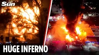 HUGE explosion at waste factory as fire rips through Sydney industrial building