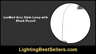 lexmod arco style lamp with black round