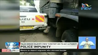 A Police officer hit a Nation media group vehicle in Nairobi CBD and drove away