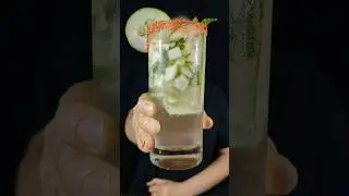 Cucumber Mint Drink 😋 | Refreshing cucumber Mint Lime Drink | Weightloss Recipe #asmr #shorts