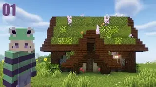 Lucky Start and Building a Cozy Cottage | Cozy Minecraft